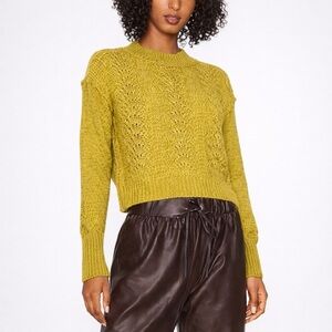 Free People Bell Song Pullover Sweater Untold Gold Size Small New